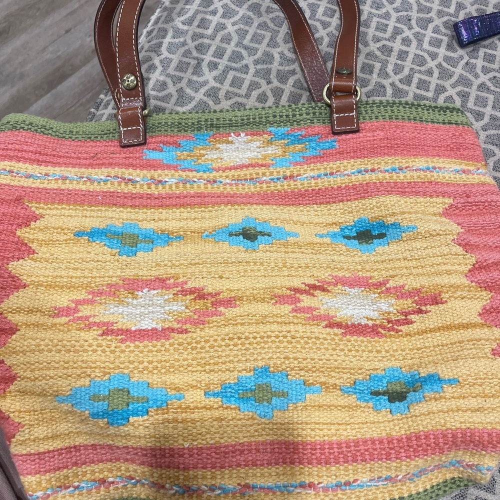 Patricia Nash Multicolor Woven Tote